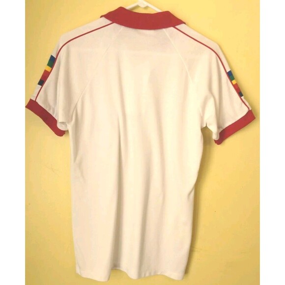 Vintage 1980's Hawaii Rainbow Warriors White Polo Shirt Thin Soft Men's Large - Picture 7 of 9